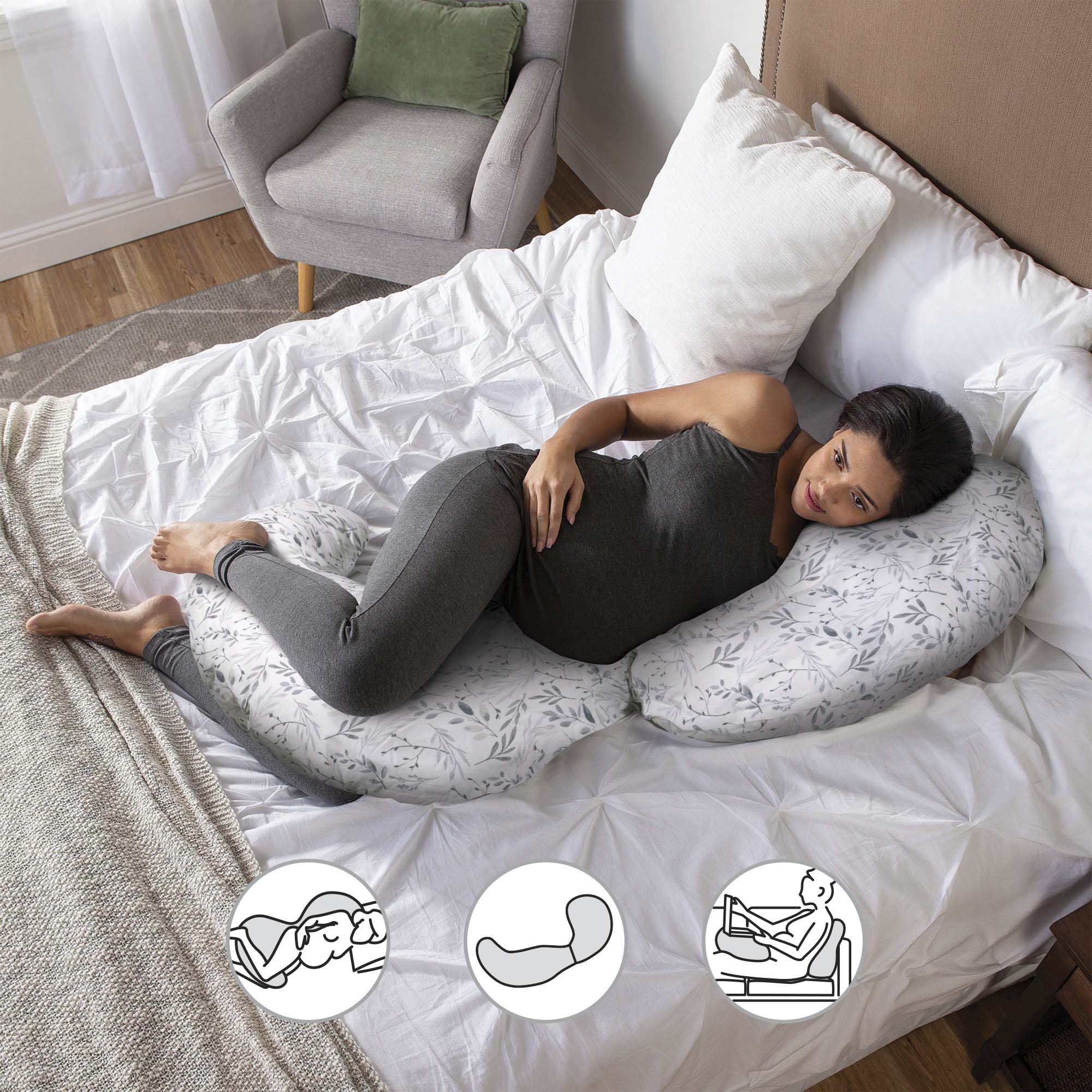 Total Body Pregnancy Pillow with Removable Pillow Cover - Image 5